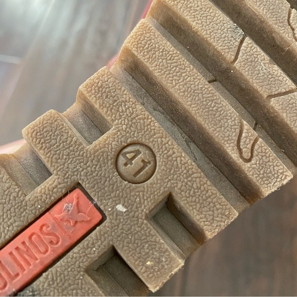 Pikolinos Women's Red Lace up Leather Upper Ankle Boots Size 41 is 10.5 or 11 - Picture 11 of 12